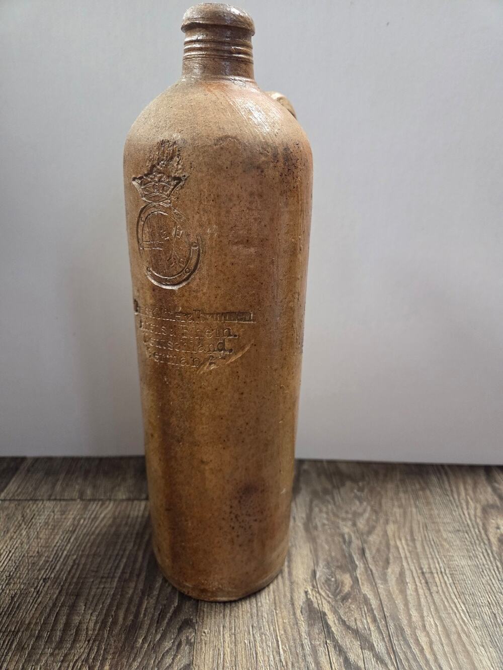 Germany Rhenser Mineralbrunnen salt-glazed stoneware mineral water Pottery 12"